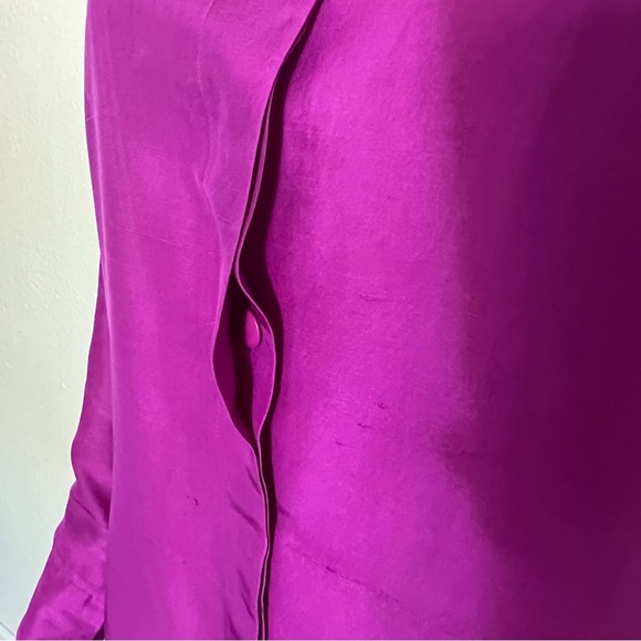 August Silk Purple Silk Shirt Dress size 8 - Picture 6 of 12